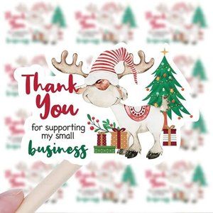 Elf Stickers - 25 Stickers Thank You